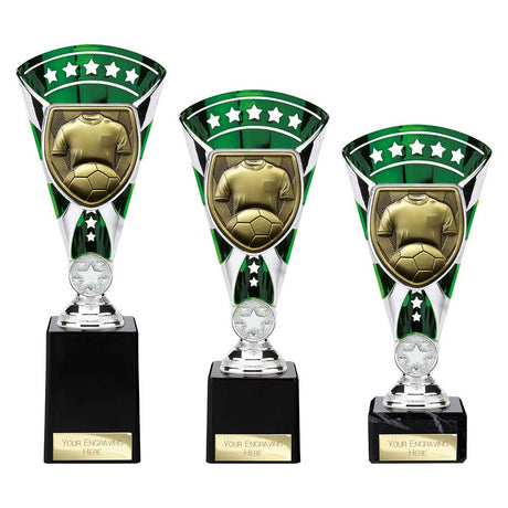 Cobra Star Cup Football Shirt & Ball - Trophies - Prudhoe Rosettes