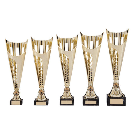 Garrison Plastic Laser Cut Cup Gold - Trophies - Prudhoe Rosettes