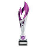 Inferno Plastic Laser Cut Cup Silver,Purple & Pink
