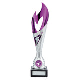 Inferno Plastic Laser Cut Cup Silver,Purple & Pink