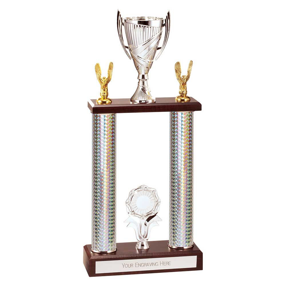 Gigantic Double Tower Trophy Gold & Silver