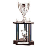 Epic Triple Tower Trophy Silver & Black