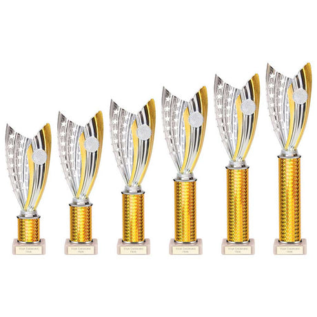 Glamstar Plastic Trophy Gold - Trophies - Prudhoe Rosettes