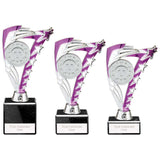 Frenzy Multisport Trophy Silver & Purple - Trophies - Prudhoe Rosettes