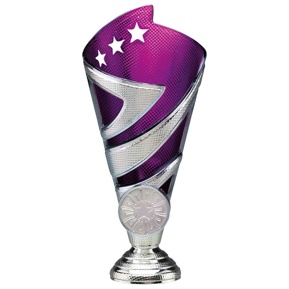 Hurricane Multisport Plastic Cup Silver & Purple
