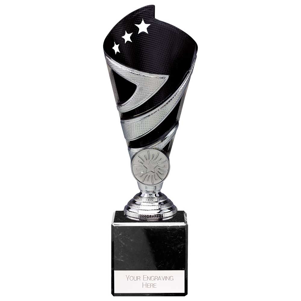 Hurricane Multisport Plastic Cup Silver & Black