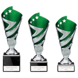 Hurricane Multisport Plastic CupSilver & Green - Trophies - Prudhoe Rosettes