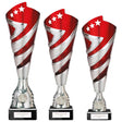 Hurricane Altitude Plastic Cup Silver & Red - Trophies - Prudhoe Rosettes