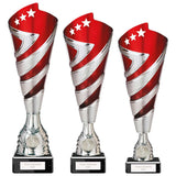 Hurricane Altitude Plastic Cup Silver & Red - Trophies - Prudhoe Rosettes