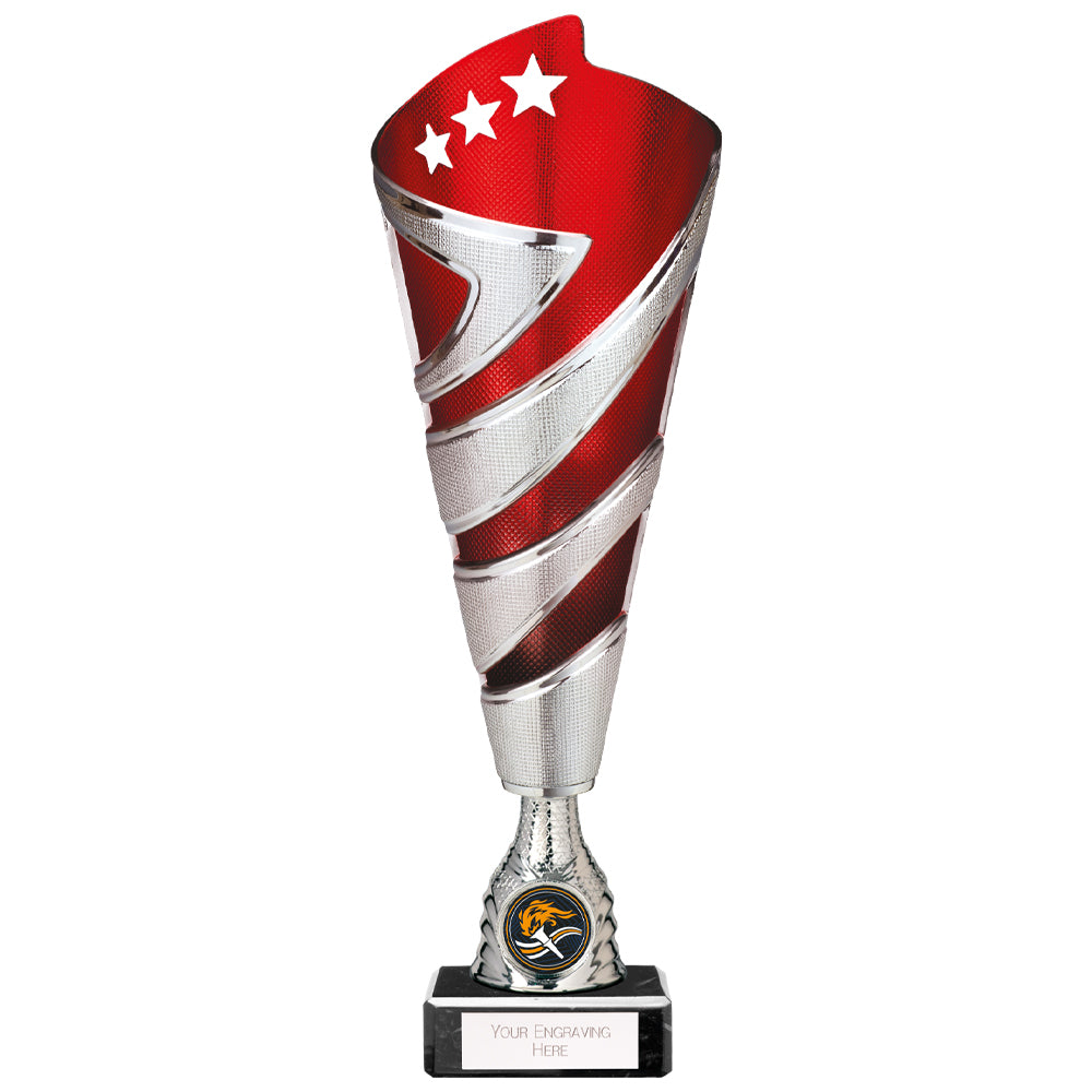 Hurricane Altitude Plastic Cup Silver & Red