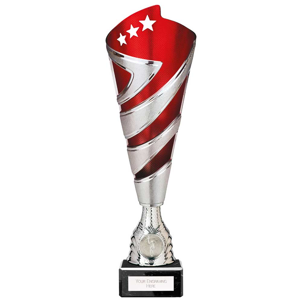 Hurricane Altitude Plastic Cup Silver & Red
