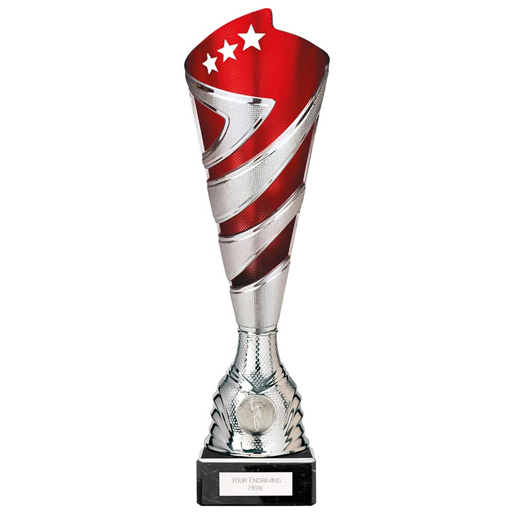 Hurricane Altitude Plastic Cup Silver & Red