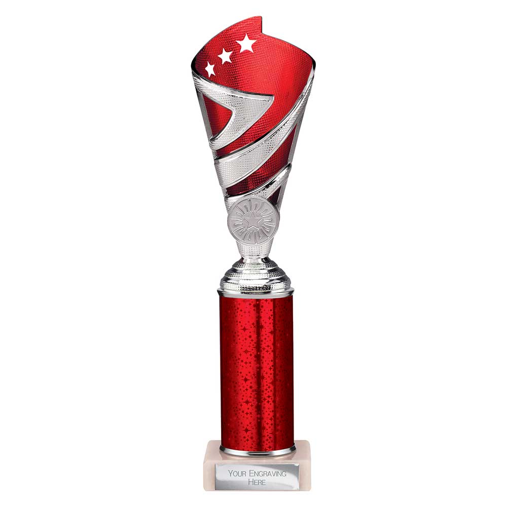Hurricane Multisport Plastic Tube Cup Silver & Red
