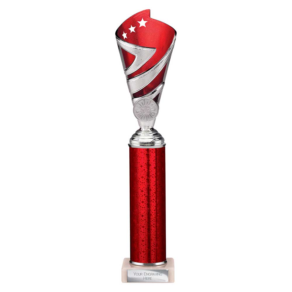 Hurricane Multisport Plastic Tube Cup Silver & Red