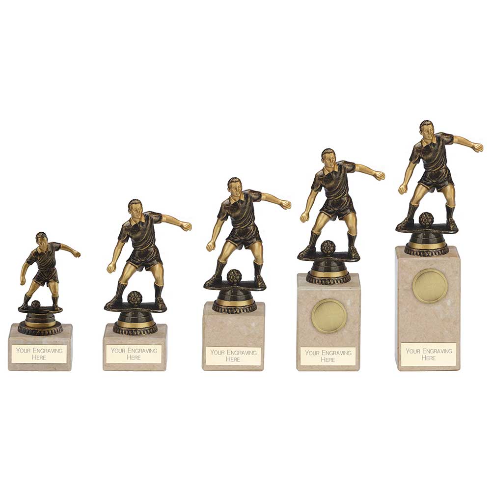 Cyclone Football Player Antique Gold - Trophies - Prudhoe Rosettes