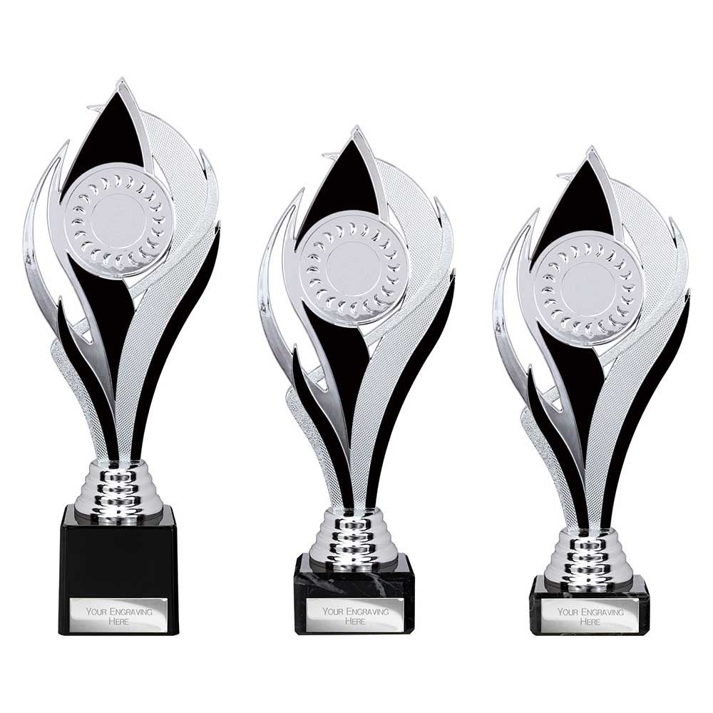 Volcano Trophy Silver & Black - Trophies - Prudhoe Rosettes