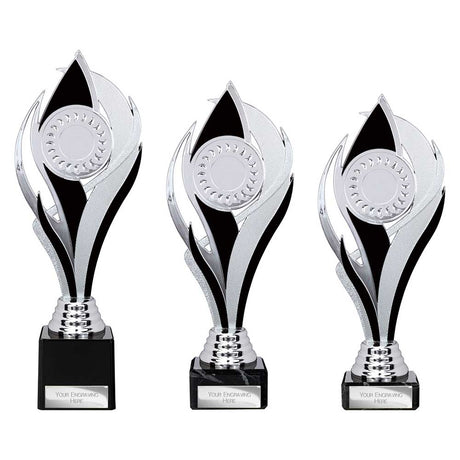Volcano Trophy Silver & Black - Trophies - Prudhoe Rosettes