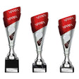Predator Trophy Silver & Red - Trophies - Prudhoe Rosettes