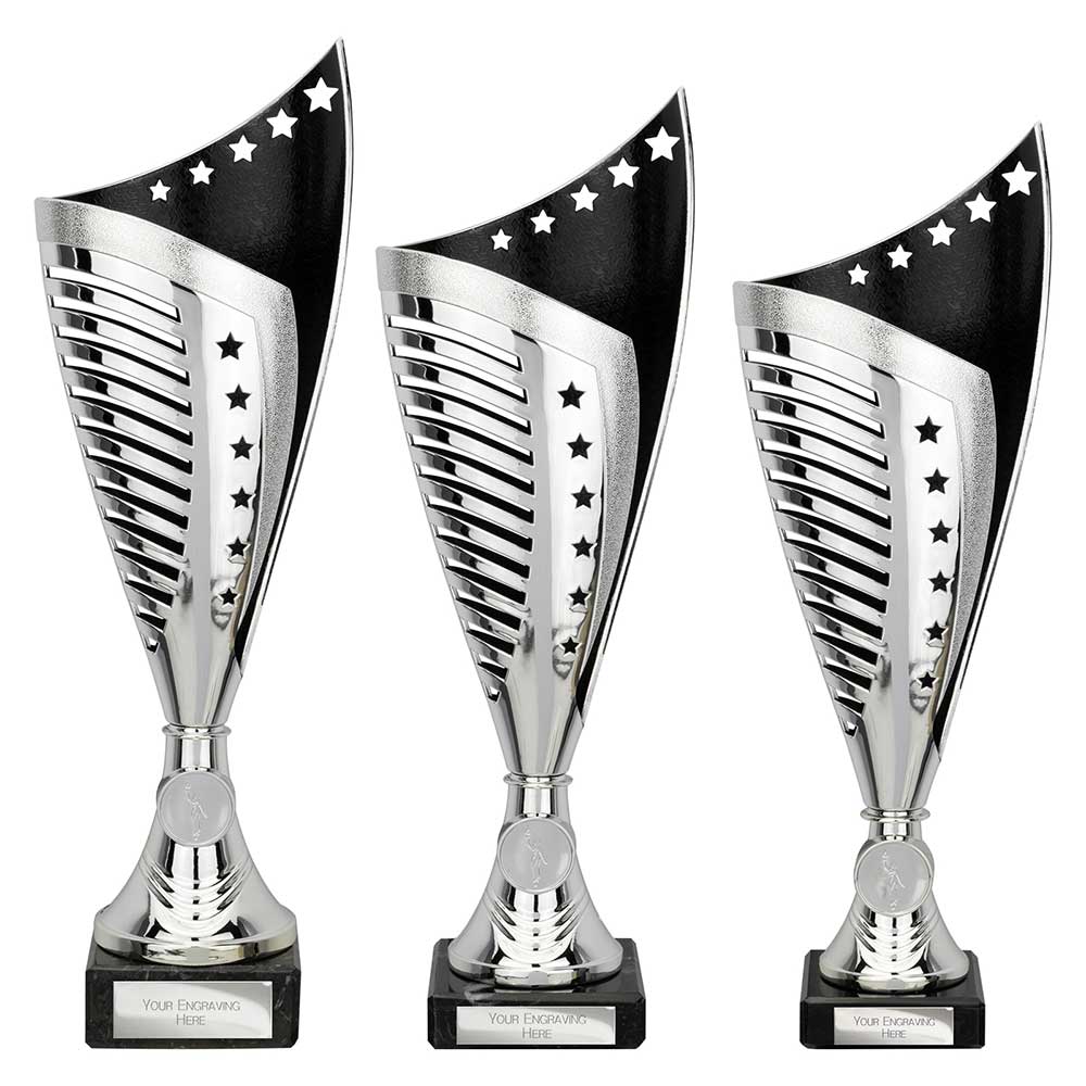 Nebula Trophy Silver & Black - Trophies - Prudhoe Rosettes