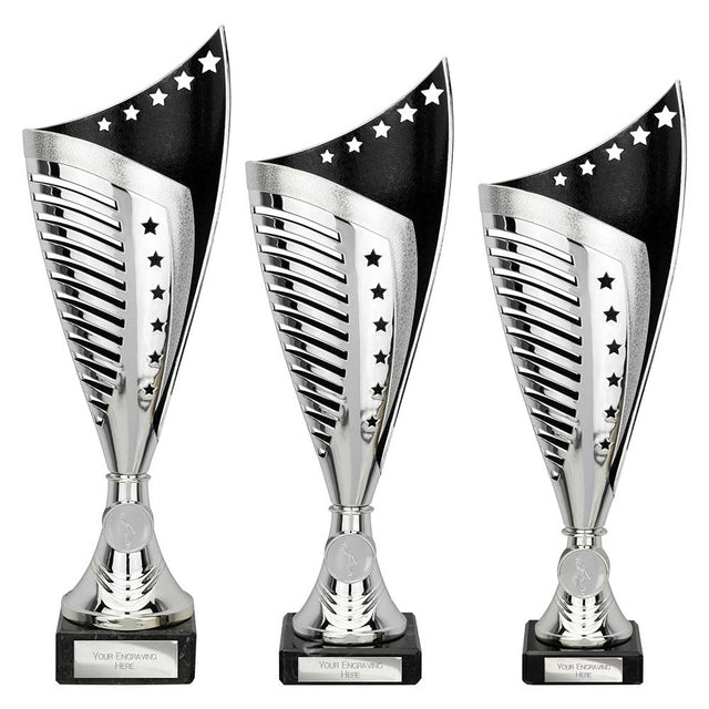 Nebula Trophy Silver & Black - Trophies - Prudhoe Rosettes