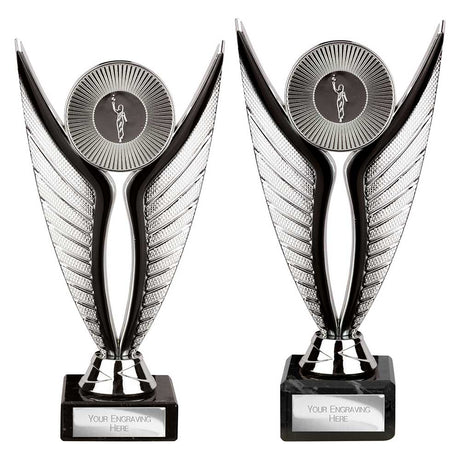 Eagle Trophy Silver & Black - Trophies - Prudhoe Rosettes