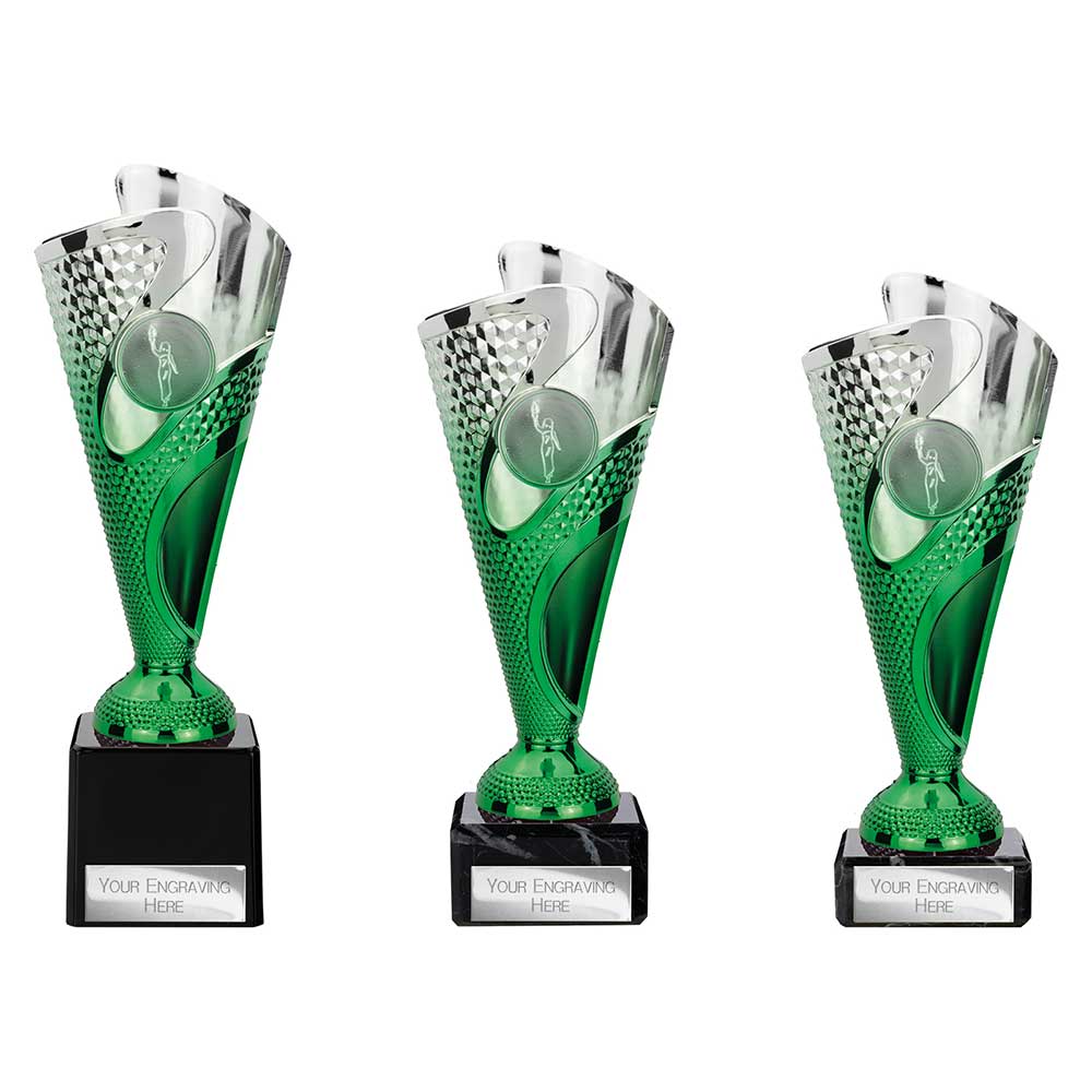 Rodeo Trophy Silver & Green - Trophies - Prudhoe Rosettes