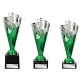 Rodeo Trophy Silver & Green - Trophies - Prudhoe Rosettes