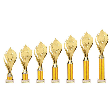 Volcano Multisport Tube Trophy Gold - Trophies - Prudhoe Rosettes