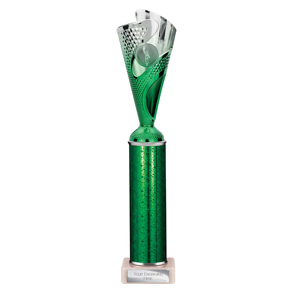 Rodeo Multisport Tube Trophy Silver & Green
