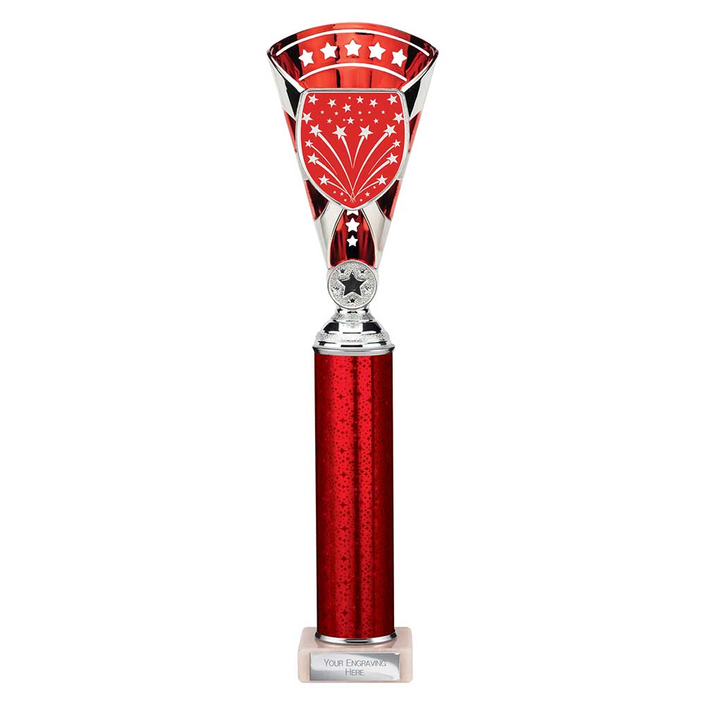 Cobra Star Multisport Tube Trophy Silver & Red