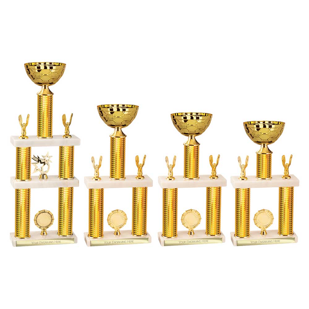 Starlight Champion Tower Trophy Gold - Trophies - Prudhoe Rosettes