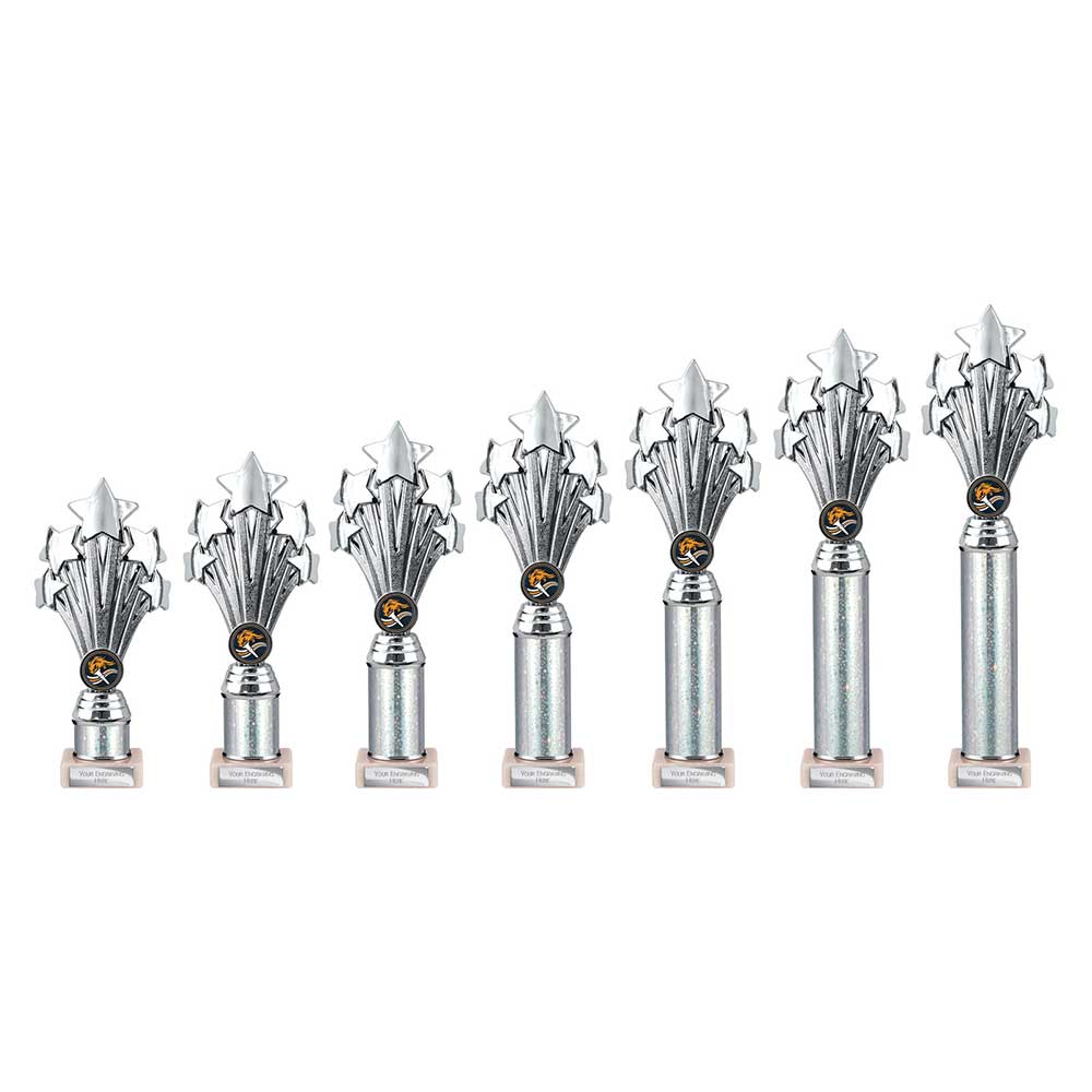 5 Star Multisport Tube Trophy (Various Colour Options)