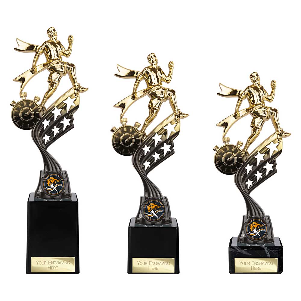 Innov8 Running Plastic Trophy Gold & Black