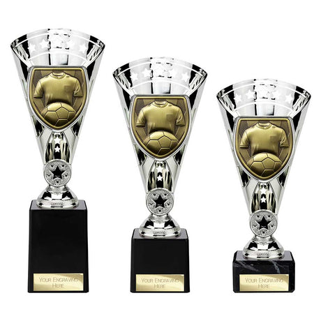 Cobra Star Cup Football Shirt & Ball - Trophies - Prudhoe Rosettes